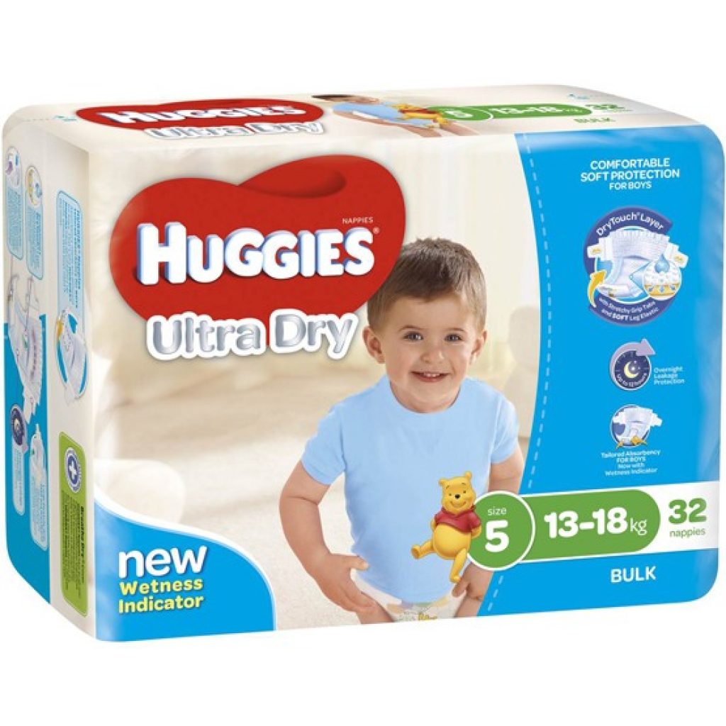 Huggies Ultra Dry Nappies Size 5 Bulk Pack Boys Tell Me Baby