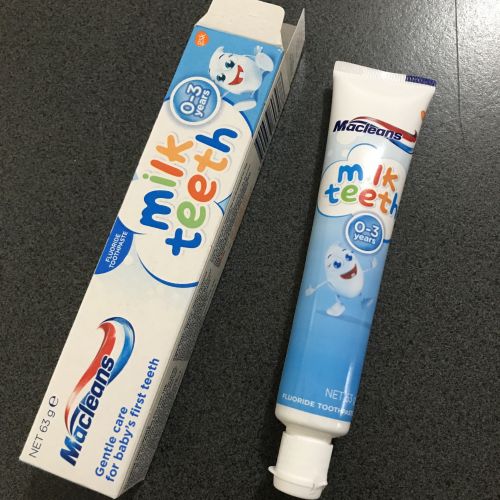 milk teeth toothpaste swallowed