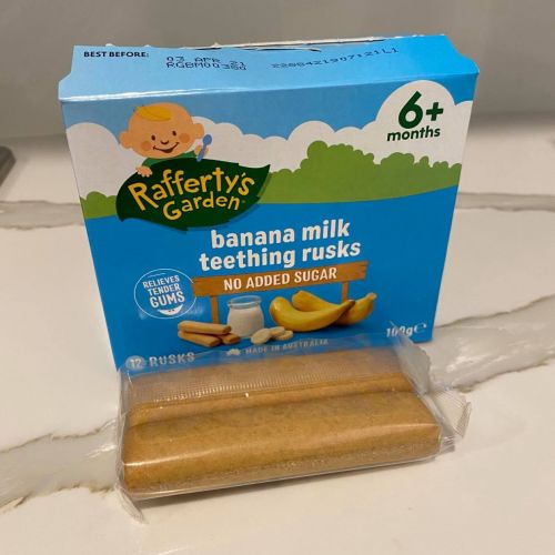 Raffertys Garden Banana Milk Teething Rusks Reviews Tell Me Baby