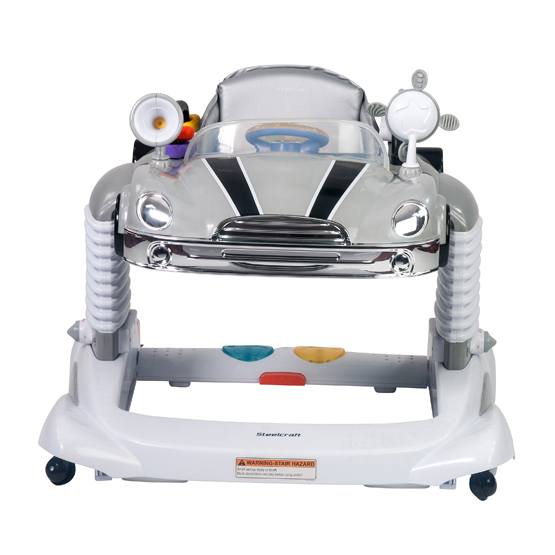 Steelcraft Beepa 4 in 1 Baby Walker Silver Front Tell Me Baby