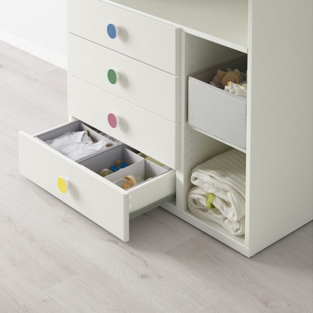 IKEA STUVA Changing Table w/ FÖLJA Drawers White Interior Tell Me Baby