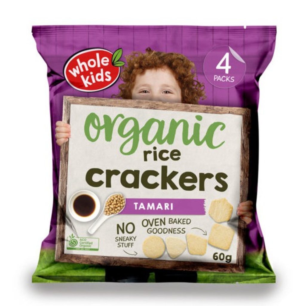 Whole Kids Organic Rice Crackers Tamari 60g Tell Me Baby