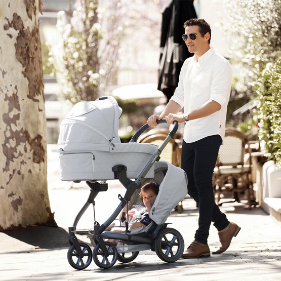 Redsbaby JIVE² Platinum Pram Tandem Glacier & Second Seat