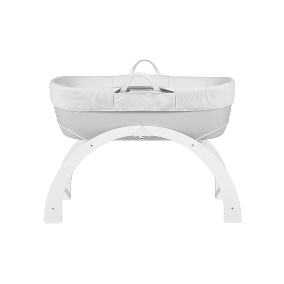 Shnuggle Dreami® Moses Basket Grey Standing Tell Me Baby